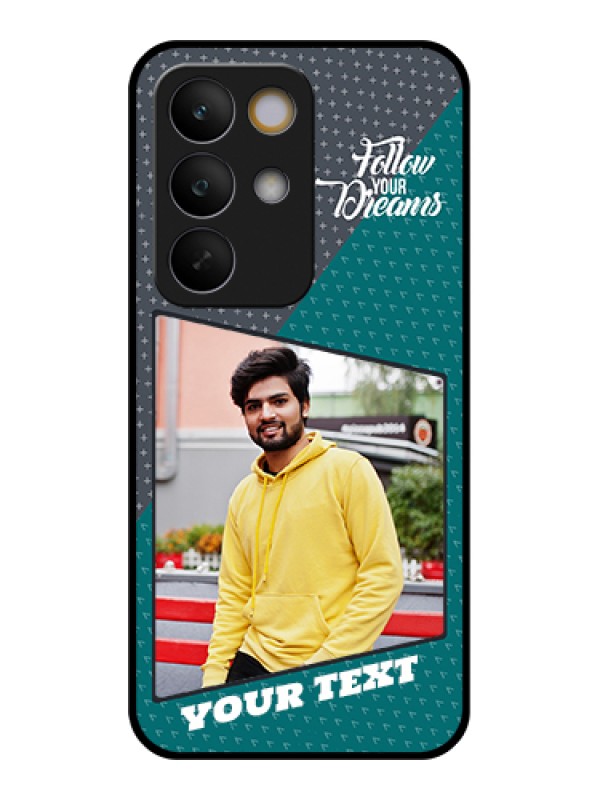 Custom Realme C85 5G Custom Glass Phone Case - Background Pattern Design With Quote