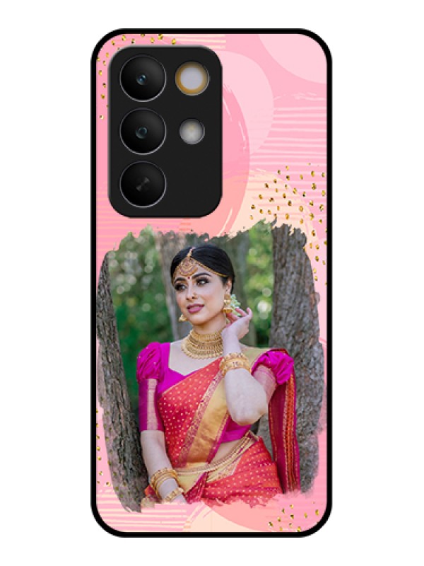 Custom Realme C85 5G Custom Glass Phone Case - Gold Glitter Splash Design