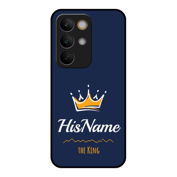 Realme C85 5G Custom Glass Phone Case - King With Name Design