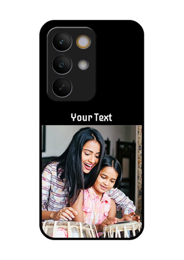 Realme C85 5G Custom Glass Phone Case - Photo With Name Design