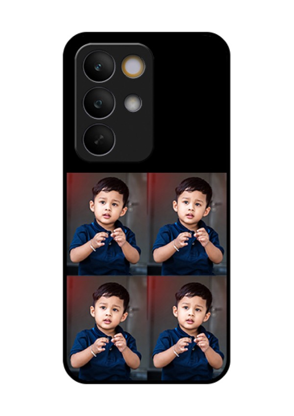 Realme C85 5G Custom Glass Phone Case - 4 Image Holder Design