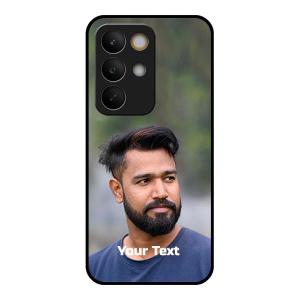 Realme C85 5G Custom Glass Phone Case - Photo With Text Design
