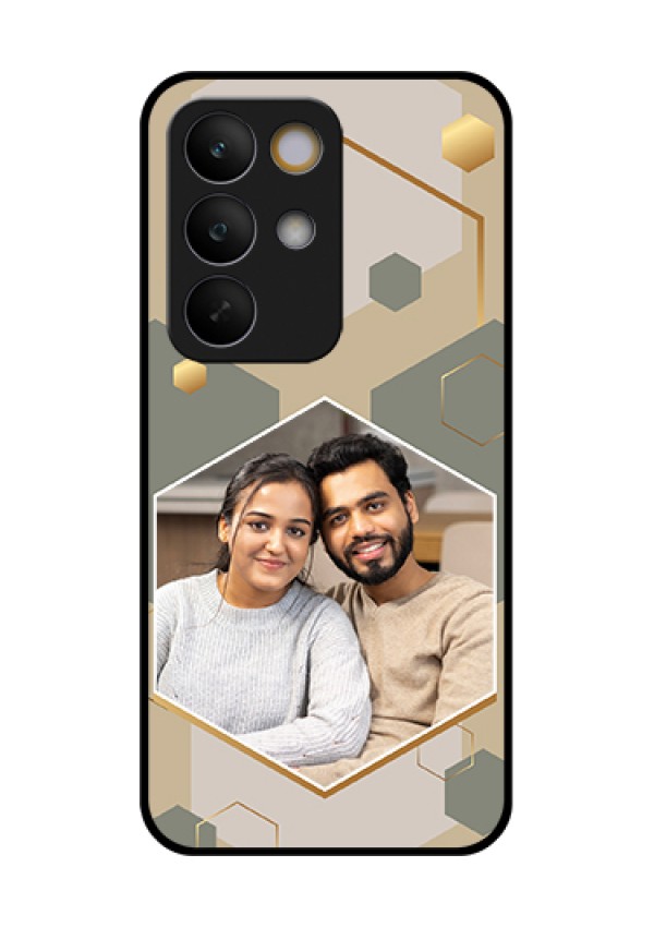 Realme C85 5G Custom Glass Phone Case - Stylish Hexagon Pattern Design