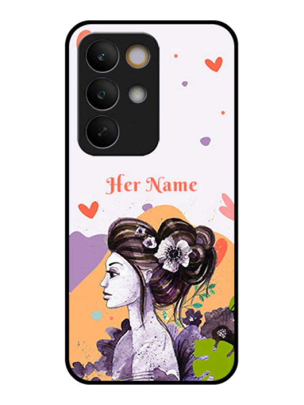 Custom Realme C85 5G Custom Glass Phone Case - Woman And Nature Design