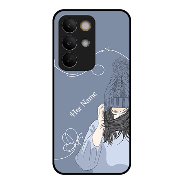 Realme C85 5G Custom Glass Phone Case - Girl In Winter Outfit Design Realme C85 5G Custom Glass Phone Case - Girl In Winter Outfit Design