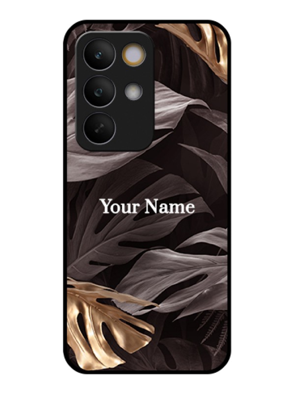 Custom Realme C85 5G Custom Glass Phone Case - Wild Leaves Digital Paint Design