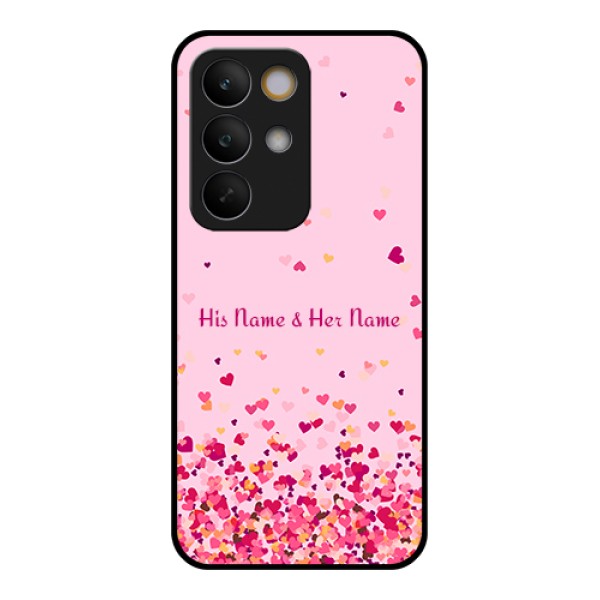 Realme C85 5G Custom Glass Phone Case - Floating Hearts Design Realme C85 5G Custom Glass Phone Case - Floating Hearts Design