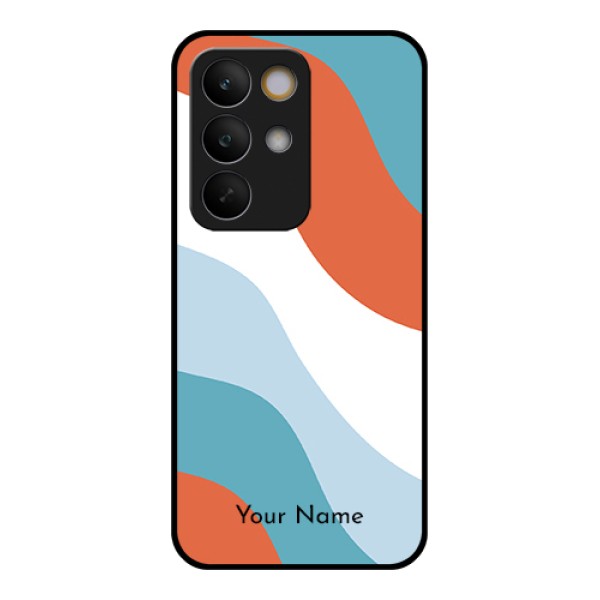 Realme C85 5G Custom Glass Phone Case - Coloured Waves Design