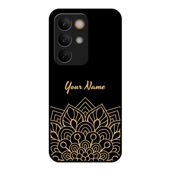 Realme C85 5G Custom Glass Phone Case - Golden Mandala Design