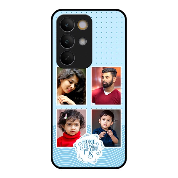 Realme C85 5G Custom Glass Phone Case - Cute Love Quote With 4 Pic Upload Design Realme C85 5G Custom Glass Phone Case - Cute Love Quote With 4 Pic Upload Design
