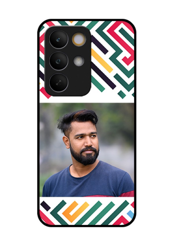 Realme C85 5G Custom Glass Phone Case - Colorful Maze Pattern Design
