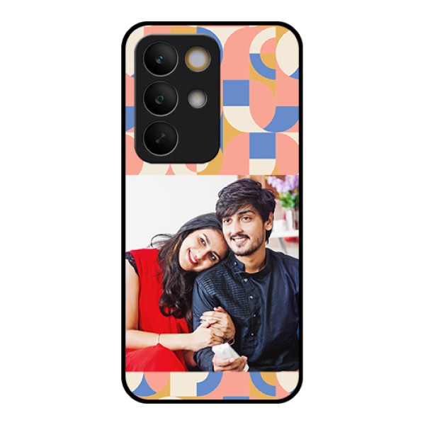 Realme C85 5G Custom Glass Phone Case - Semi - Circle Maze Pattern Design Realme C85 5G Custom Glass Phone Case - Semi - Circle Maze Pattern Design