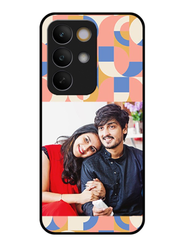 Custom Realme C85 5G Custom Glass Phone Case - Semi - Circle Maze Pattern Design