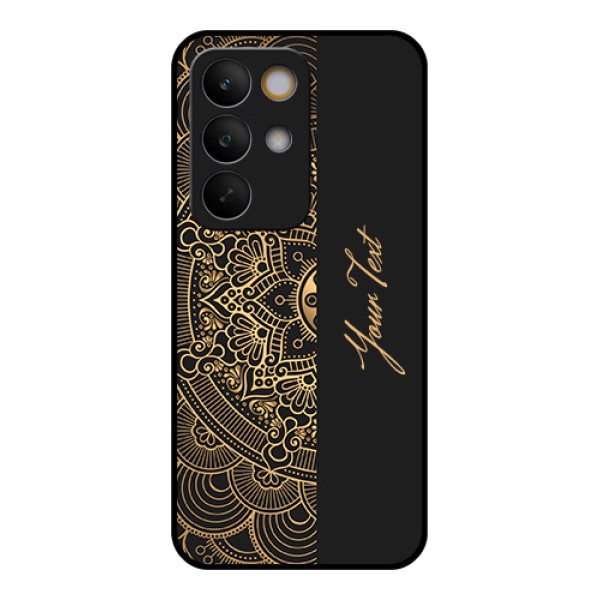 Realme C85 5G Custom Glass Phone Case - Mandala Art With Custom Text Design