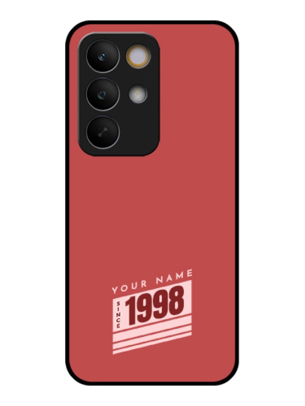Custom Realme C85 5G Custom Glass Phone Case - Red Custom Year Of Birth Design