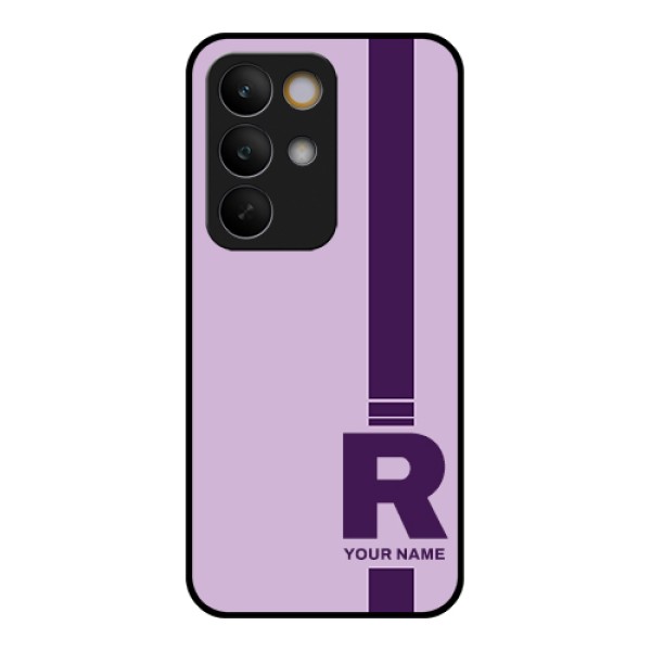 Realme C85 5G Custom Glass Phone Case - Simple Dual Tone Stripe With Name Design Realme C85 5G Custom Glass Phone Case - Simple Dual Tone Stripe With Name Design