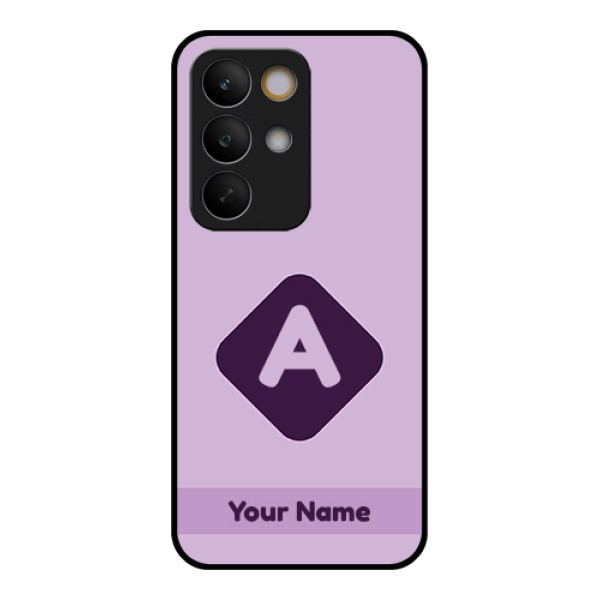 Realme C85 5G Custom Glass Phone Case - Custom Letter In Curved Badge Design Realme C85 5G Custom Glass Phone Case - Custom Letter In Curved Badge Design
