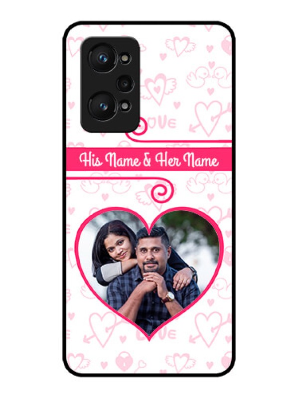 Custom Realme GT 2 Personalized Glass Phone Case - Heart Shape Love Design