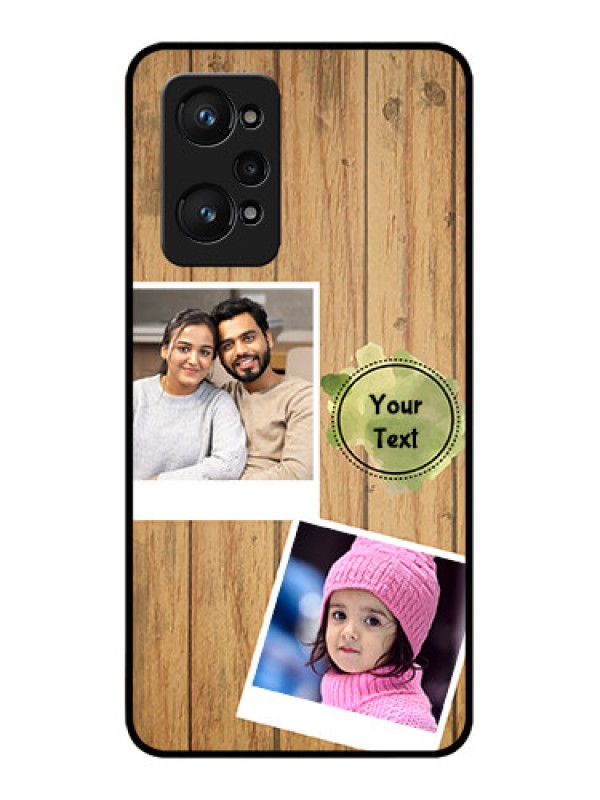 Custom Realme GT 2 Custom Glass Phone Case - Wooden Texture Design