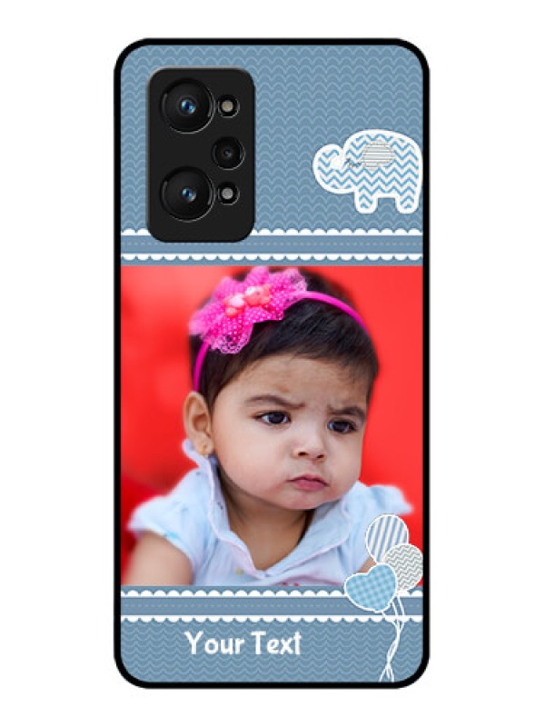 Custom Realme GT 2 Photo Printing on Glass Case - with Kids Pattern Design