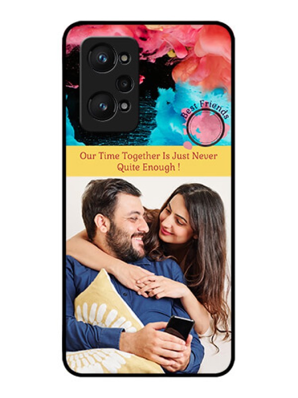 Custom Realme GT 2 Custom Glass Mobile Case - Quote with Acrylic Painting Design