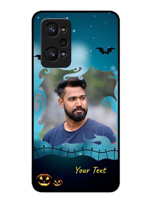 Custom Realme GT 2 Custom Glass Phone Case - Halloween frame design