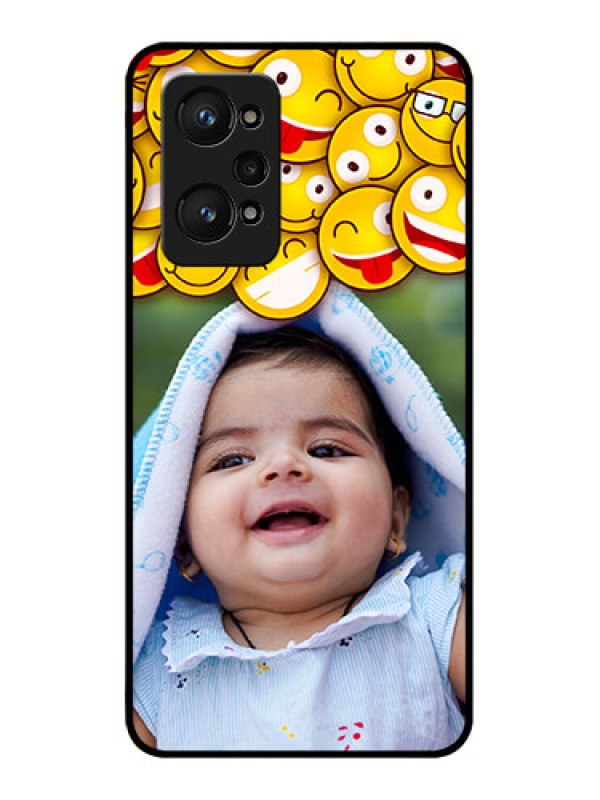Custom Realme GT 2 Custom Glass Mobile Case - with Smiley Emoji Design