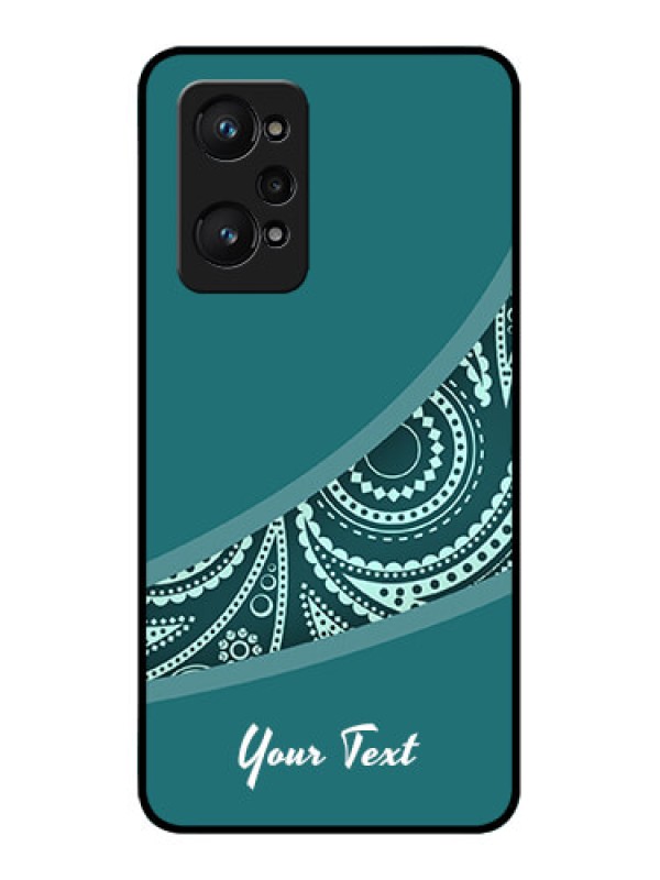 Custom Realme GT 2 Photo Printing on Glass Case - semi visible floral Design