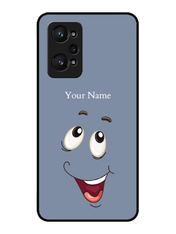 Custom Realme GT 2 Photo Printing on Glass Case - Laughing Cartoon Face Design