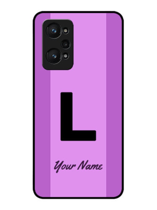 Custom Realme GT 2 Custom Glass Phone Case - Tricolor custom text Design
