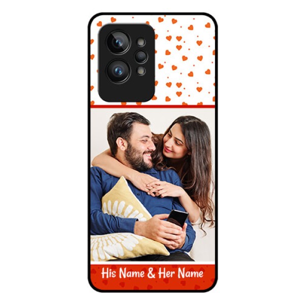 Realme GT 2 Pro Custom Glass Phone Case - Orange Love Symbol Design