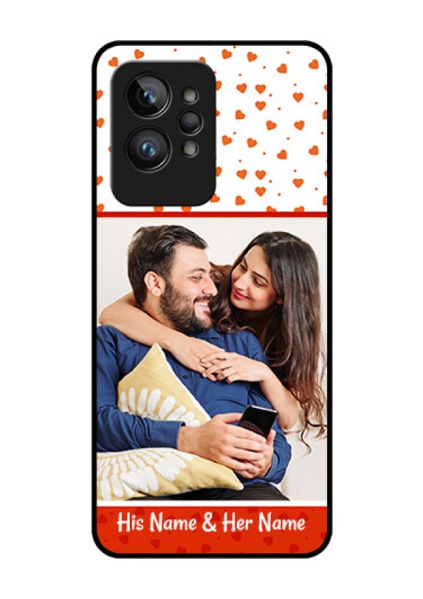 Realme GT 2 Pro Custom Glass Phone Case - Orange Love Symbol Design