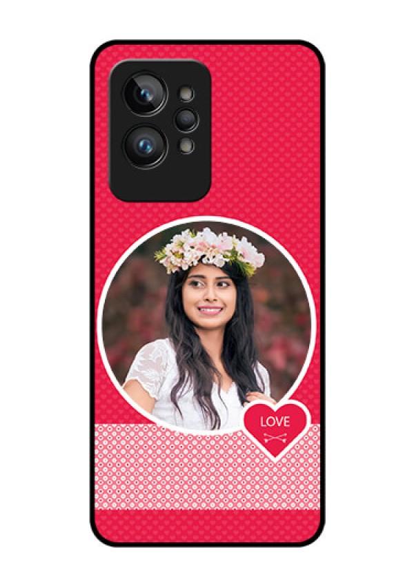 Realme GT 2 Pro Personalised Glass Phone Case - Pink Pattern Design