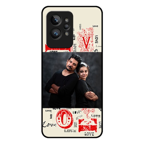 Realme GT 2 Pro Photo Printing on Glass Case - Trendy Love Design Case Realme GT 2 Pro Photo Printing on Glass Case - Trendy Love Design Case