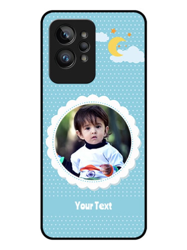 Custom Realme GT 2 Pro Personalised Glass Phone Case - Violet Pattern Design