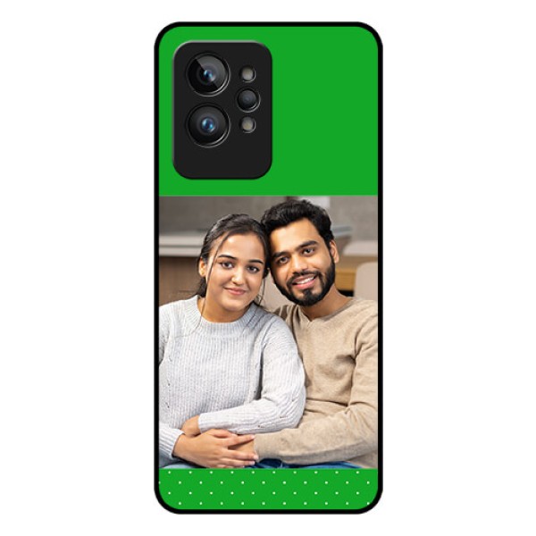 Realme GT 2 Pro Personalized Glass Phone Case - Green Pattern Design