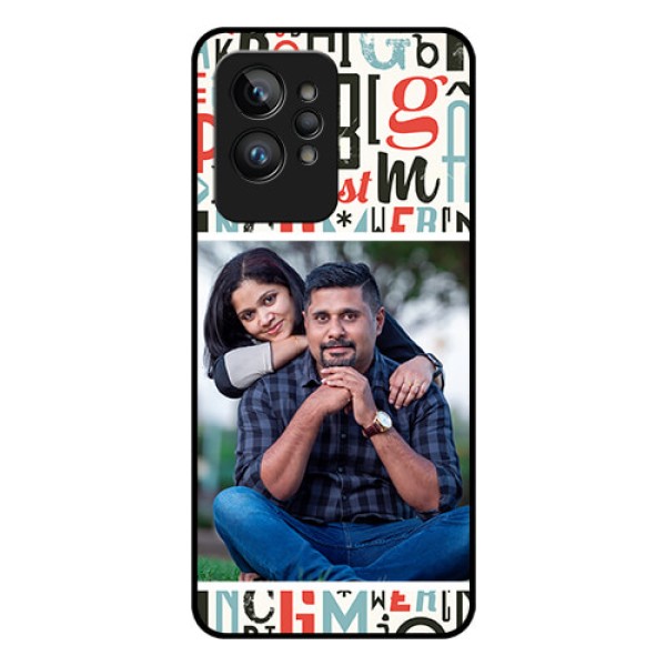 Realme GT 2 Pro Personalized Glass Phone Case - Alphabet Design