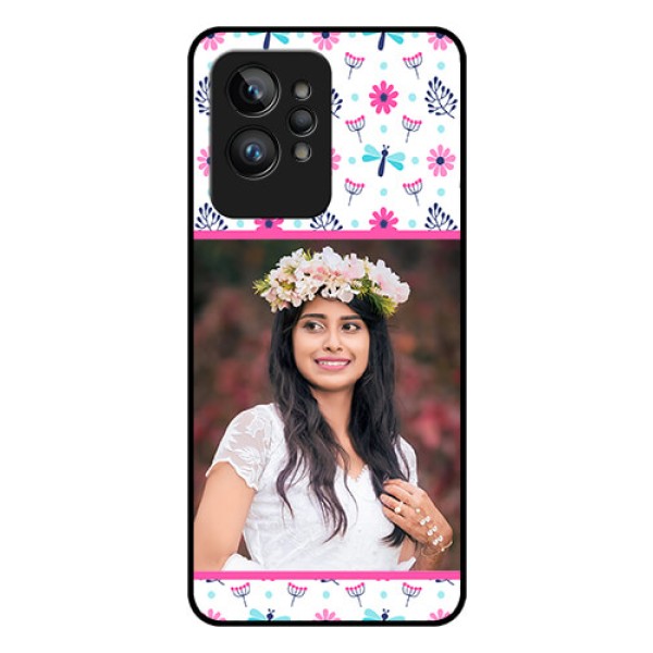 Realme GT 2 Pro Photo Printing on Glass Case - Colorful Flower Design Realme GT 2 Pro Photo Printing on Glass Case - Colorful Flower Design