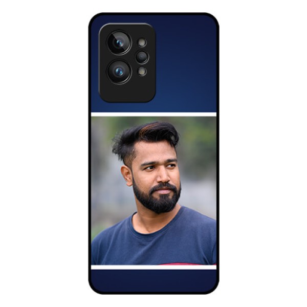 Realme GT 2 Pro Personalized Glass Phone Case - Simple Royal Blue Design Realme GT 2 Pro Personalized Glass Phone Case - Simple Royal Blue Design