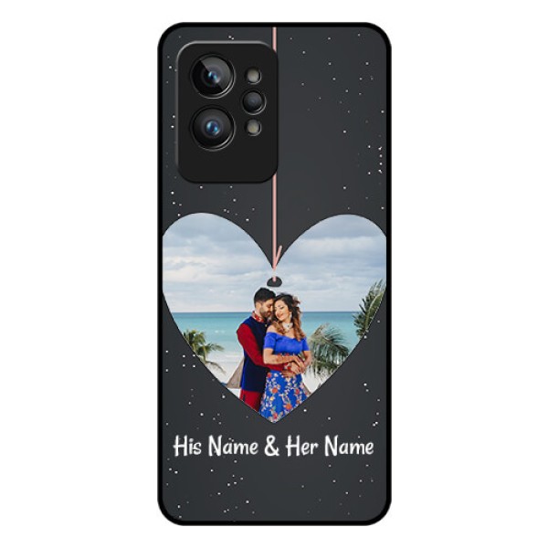 Realme GT 2 Pro Custom Glass Phone Case - Hanging Heart Design