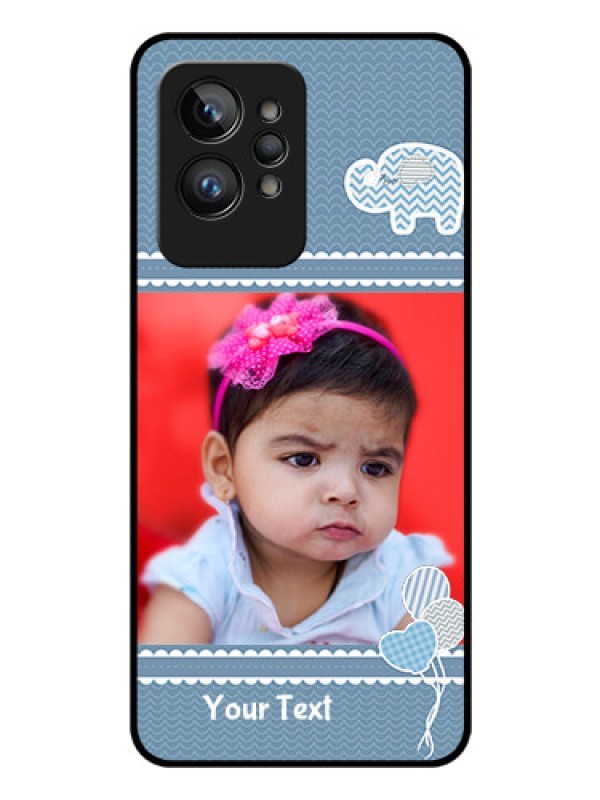 Custom Realme GT 2 Pro Photo Printing on Glass Case - with Kids Pattern Design