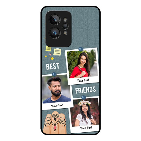 Realme GT 2 Pro Personalized Glass Phone Case - Sticky Frames and Friendship Design Realme GT 2 Pro Personalized Glass Phone Case - Sticky Frames and Friendship Design