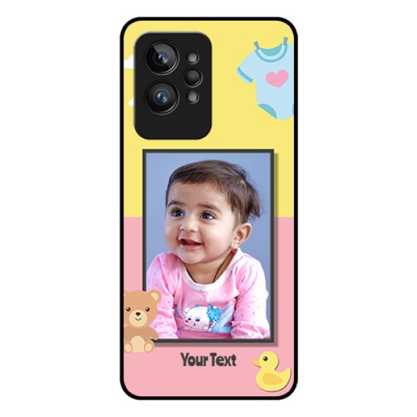 Realme GT 2 Pro Photo Printing on Glass Case - Kids 2 Color Design