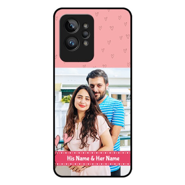 Realme GT 2 Pro Personalized Glass Phone Case - Love Design Peach Color Realme GT 2 Pro Personalized Glass Phone Case - Love Design Peach Color