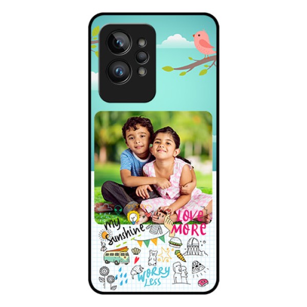 Realme GT 2 Pro Photo Printing on Glass Case - Doodle love Design