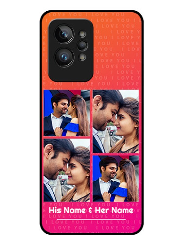 Custom Realme GT 2 Pro Custom Glass Phone Case - I Love You Pink Design