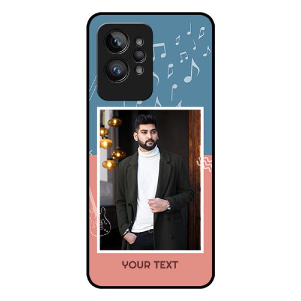 Realme GT 2 Pro Photo Printing on Glass Case - with Color Musical Note Design Realme GT 2 Pro Photo Printing on Glass Case - with Color Musical Note Design