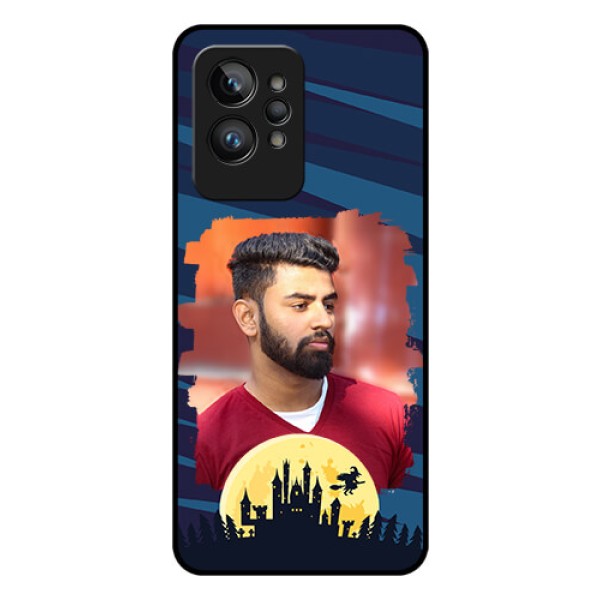 Realme GT 2 Pro Photo Printing on Glass Case - Halloween Witch Design Realme GT 2 Pro Photo Printing on Glass Case - Halloween Witch Design