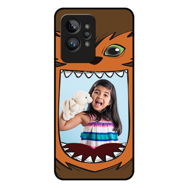 Realme GT 2 Pro Photo Printing on Glass Case - Owl Monster Back Case Design Realme GT 2 Pro Photo Printing on Glass Case - Owl Monster Back Case Design