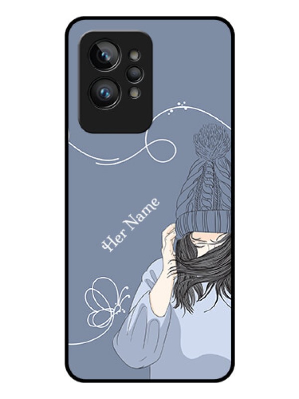 Custom Realme Gt 2 Pro 5G Custom Glass Mobile Case - Girl in winter outfit Design